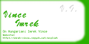 vince imrek business card